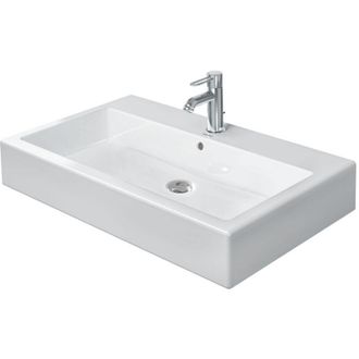 Duravit Duravit - Lavabo Vero 800mm, Pulido Con Rebosadero, Con Banco Para