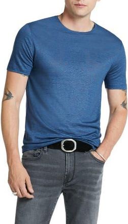 John Varvatos Lagoa Slubbed Organic Linen T-Shirt in Lake Blue at Nordstrom Rack, Size Xx-Large