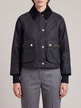 Barbour Giacca Beadnell in cotone cerato con colletto in velluto a coste