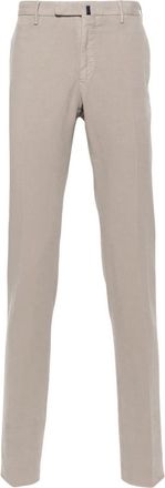 Incotex mid-rise straight-leg chinos - men - Cotton/Elastane - 52 - Neutrals