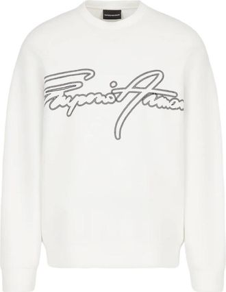 Emporio Armani Heren, Sweatshirts & Hoodies, Wit, Maat: XL