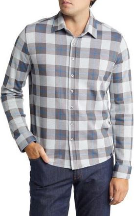Stone Rose Mens Check Plaid Button-Up Shirt in Grey at Nordstrom Rack, Size Xx-Large
