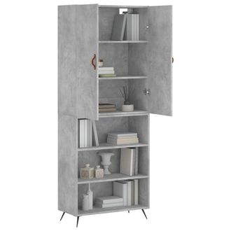 Berkfield Home Highboard Concrete Grey 69.5x34x180 cm Engineered Wood