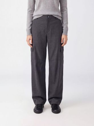 Brunello Cucinelli Pantaloni cargo a gamba larga in pura lana vergine