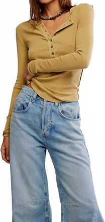 Free People Jamie Henley Top In Dried Brown