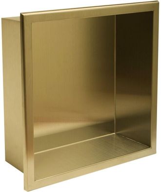 Rea Bathroom Shelf 30x30 Gold Brush