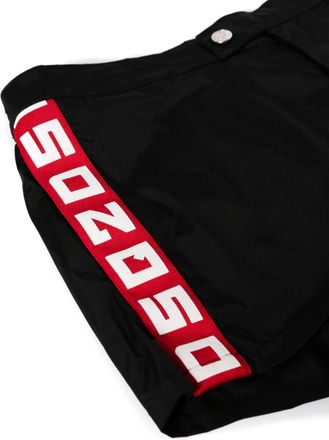 Dsquared2 Mens Side Logo Swim Shorts Black Clothing > Beachwear