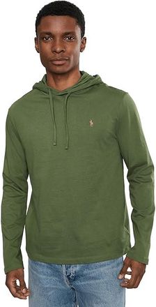 Polo Ralph Lauren Jersey Hooded T-Shirt Mens Clothing Supply Olive : 2XL, Cotton