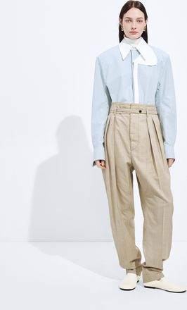 Bottega Veneta Wool And Cotton Pants - Beige - Women - 36 - 75% Wool & 25% Cotton