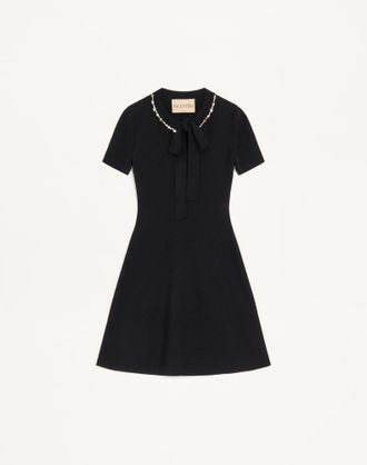Valentino Embroidered Knit Dress Wo