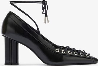 Ganni Lace Up Butterfly High Pump in Black - Size 36