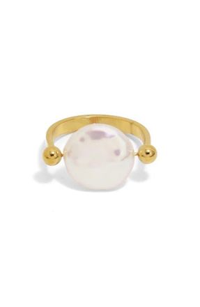 Petit Moments Seaside Faux Pearl Ring in Gold at Nordstrom, Size 7