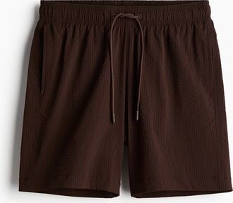 H&M Badeshorts aus Seersucker - Brown