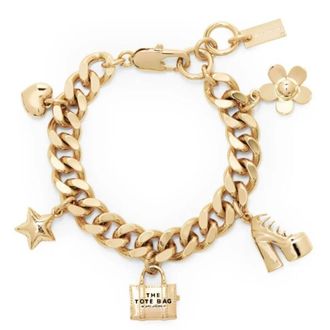 Marc Jacobs Light Antique Gold The Mini Icon Charm Bracelet