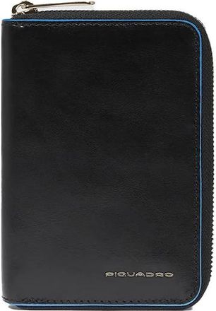 Piquadro Accessoires, Dames, Zwart, ONE Size, Katoen, Kleine Portemonnee met Rits