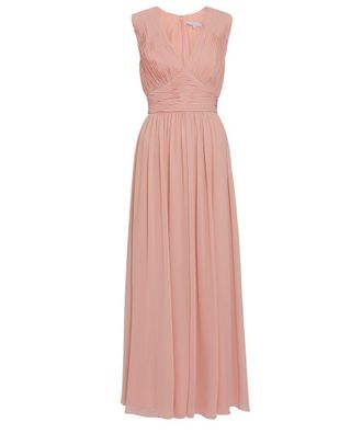 Gina Bacconi Womens Saina Chiffon Maxi Dress - Peach - Size 12 UK
