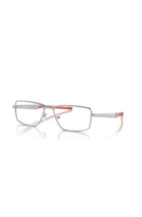 Ferrari 57mm Rectangle optical glasses in Silver/Red at Nordstrom