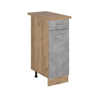 Vicco Mueble Bajo De Cocina R-line, Hormig&oacute;n, 30 Cm, Et Roble