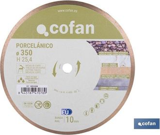 cofan Disco Porcelanico Maquinas De Mesa 350mm - H25,4