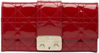 Dior Pre-owned Wallets, female, Red, Size: ONE SIZE Pre-owned Leather Wallet