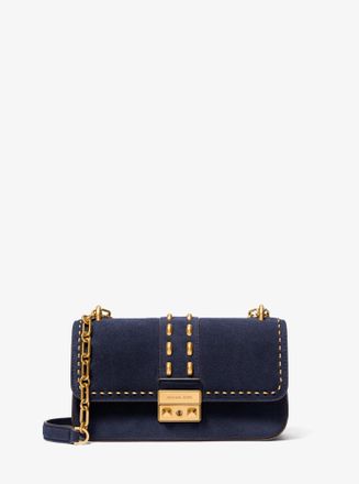 Michael Kors Tribeca Small Studded Suede Shoulder Bag