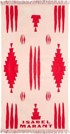 Isabel Marant Telo da mare con logo jacquard - Rosso