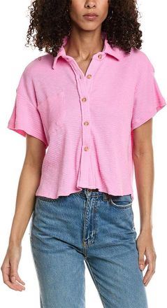 Chaser Waffle Knit Button-Down Shirt