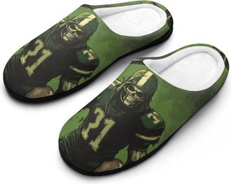 Generic Grim Reaper U.S. Irish Football Mens Slippers Slip On Comfortable Fleece Cotton House Shoes Winter