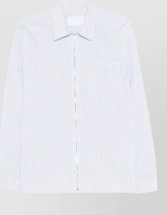 Prada striped zip-up shirt
