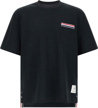 Thom Browne Blue RWB T-shirt