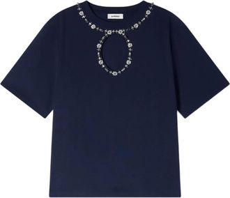 Sandro T-shirt con strass - Blu