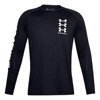 Under Armour Tech Triple Logo Long Sleeve Shirt Black 1357239-001