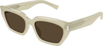 Saint Laurent SL 826 PAGE 004 Womens Sunglasses White Size 55 - Free RX Lenses - Free RX Lenses