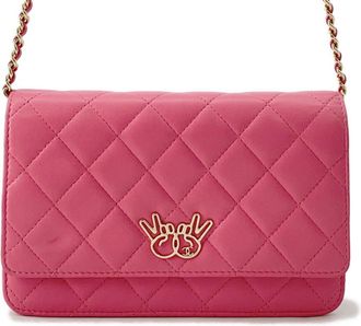 Chanel Pink Leather Chain/Shoulder Wallet (Pre-Owned)