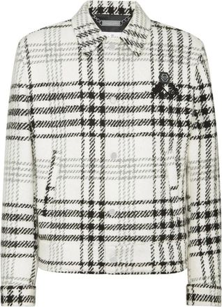 Philipp Plein Gothic Plein Jacket - Heren - Zomerjassen - Wit - XL - Wol - Jassen