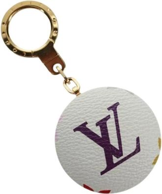 Louis Vuitton Pre-owned Accessories, female, White, Size: ONE SIZE Pre-owned Canvas Key Holder