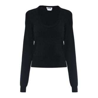 Moschino Lange Mouwen Top - Dames - Longsleeves - Zwart - XS - Polyester - Tops