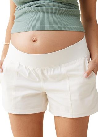 Ingrid & Isabel The Everyday Maternity Woven Short in Off-White at Nordstrom, Size X-Small