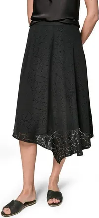 DKNY Lasercut Handkerchief Hem Skirt in Black at Nordstrom, Size 10