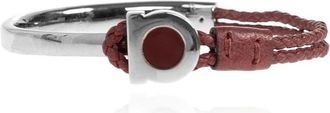 Ferragamo Bracelet with logo - Heren - Armbanden - Rood - M - Leer - Accessoires