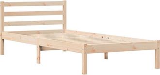 vidaXL Marco De Cama Marr&oacute;n 220 X 90 Cm Madera Maciza De Pino Vidaxl