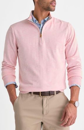 Vineyard Vines Boathouse Quarter Zip Sweater in Pink Drink at Nordstrom, Size Medium