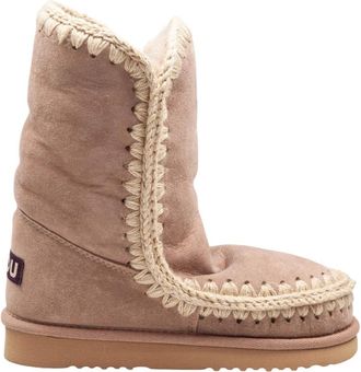 Mou Warme Kameel Enkellaarzen voor Vrouwen - Dames - Winterlaarzen - Bruin - 38 EU - Wol - Schoenen