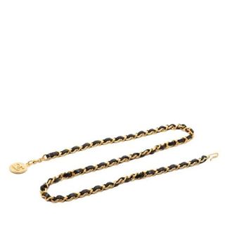 Chanel Pre-owned Belts, female, Yellow, Size: ONE SIZE Pre-owned Leather Woven Chain Belt