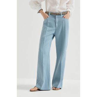 Brunello Cucinelli Loose trousers in Denim at Nordstrom, Size 44 It