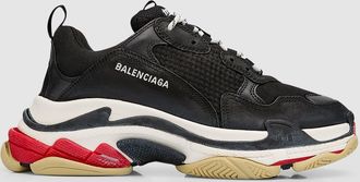 Balenciaga Mens Triple S Mesh Leather Sneakers