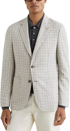 Reiss Canty Notch Dogtooth Formal Jacket