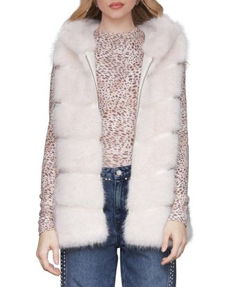 Avec Les Filles Paneled Faux Fur Vest