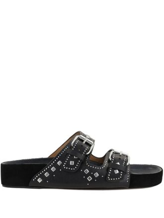 シューズ・サンダルその他 ISABEL MARANT Woman Flat sandals Black SD0239FAC2B01S BKSI EDIL SANDALS Woman black and silver | ISABEL MARANT Official