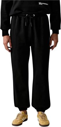 Karl Lagerfeld Regular Fit Trainingsbroeken - Heren - Sweatpants - Zwart - S - Katoen - Broeken